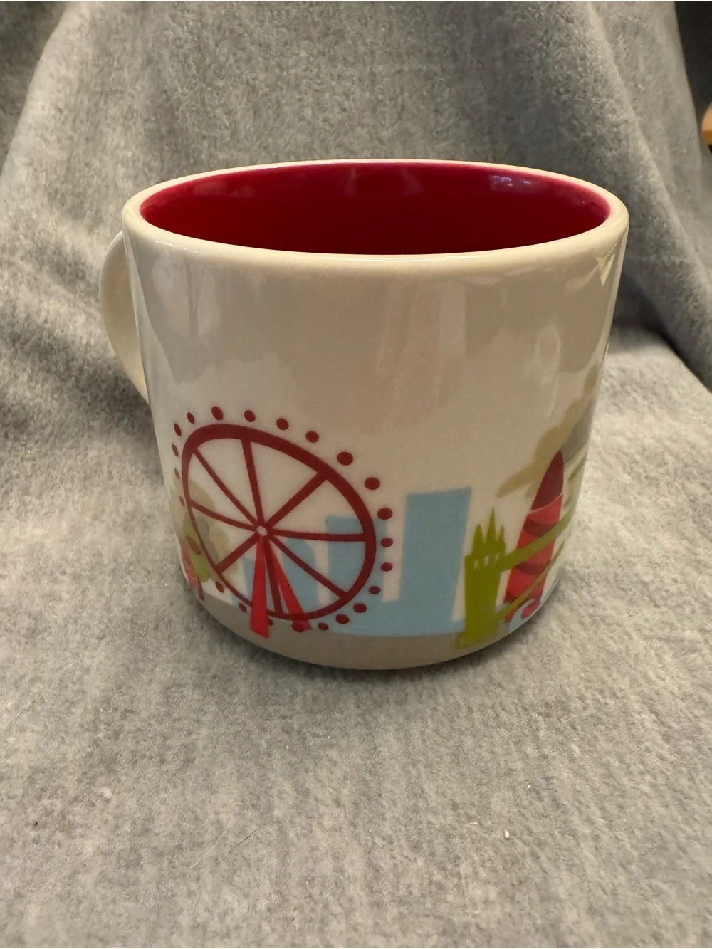 Starbucks London Red and White Ceramic City Mug